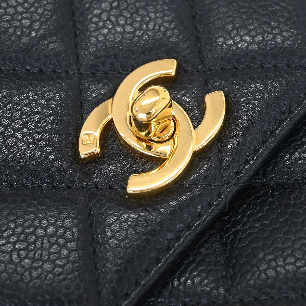 Chanel 1996-1997 Black Caviar Kelly Handbag
