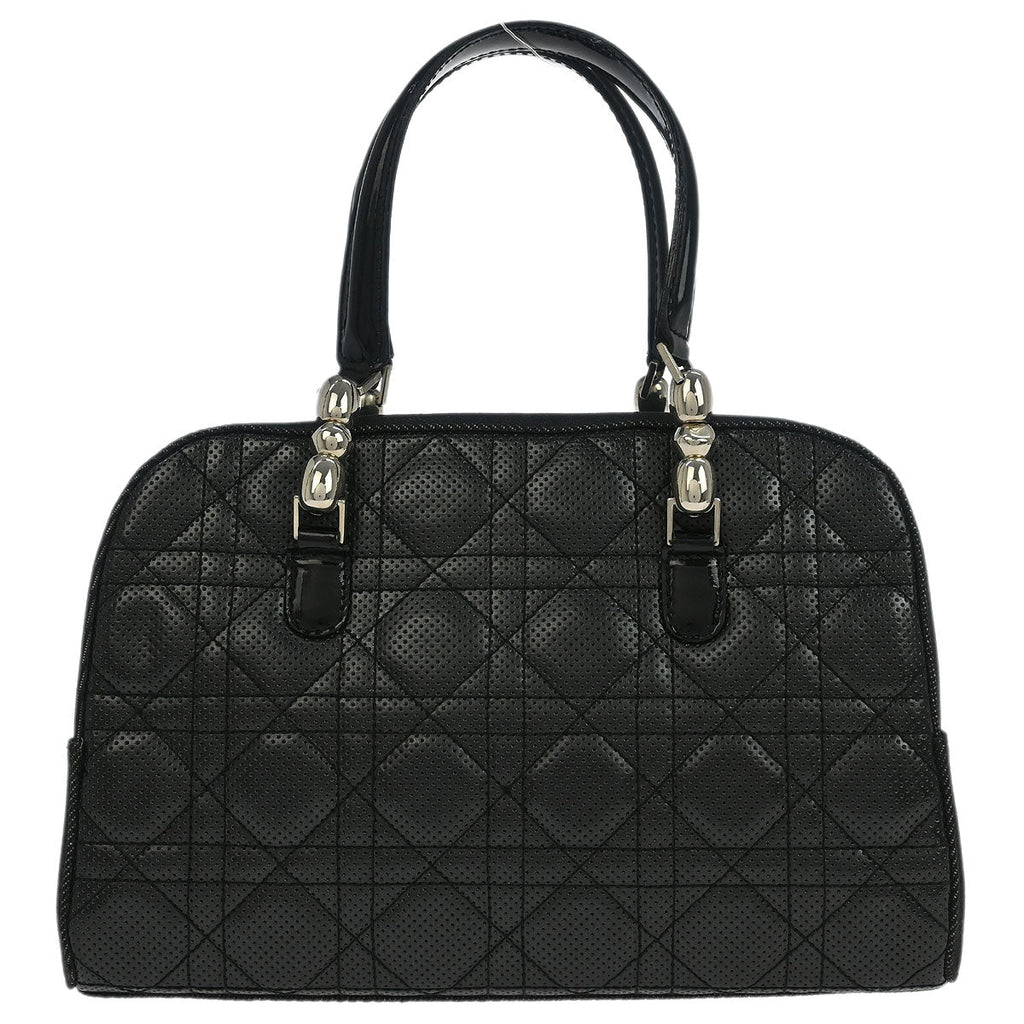 Christian Dior Black Denim Lambskin Malice Cannage Handbag