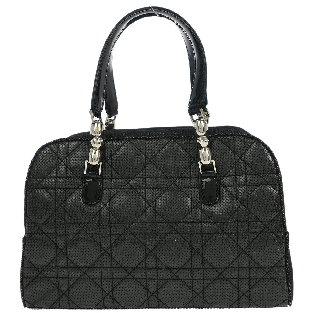 Christian Dior Black Denim Lambskin Malice Cannage Handbag