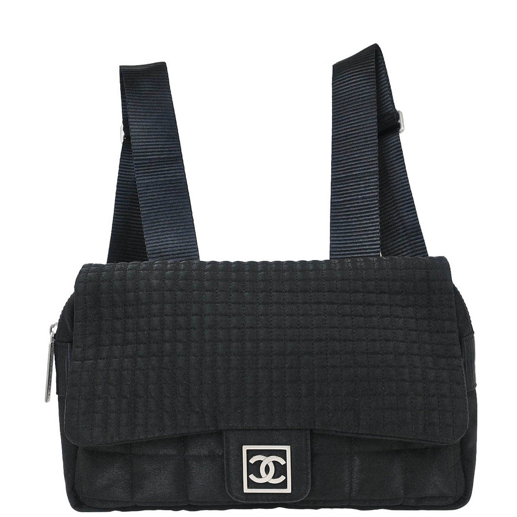 Chanel Black Nylon Sport Line Choco Bar Backpack