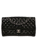 Chanel 2006-2008 Black Patent Leather Shoulder Bag
