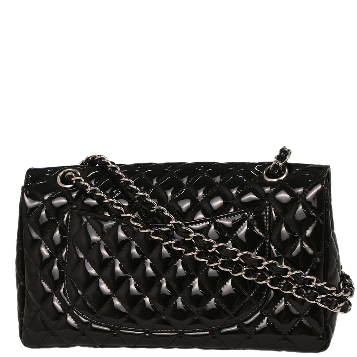 Chanel 2006-2008 Black Patent Leather Shoulder Bag