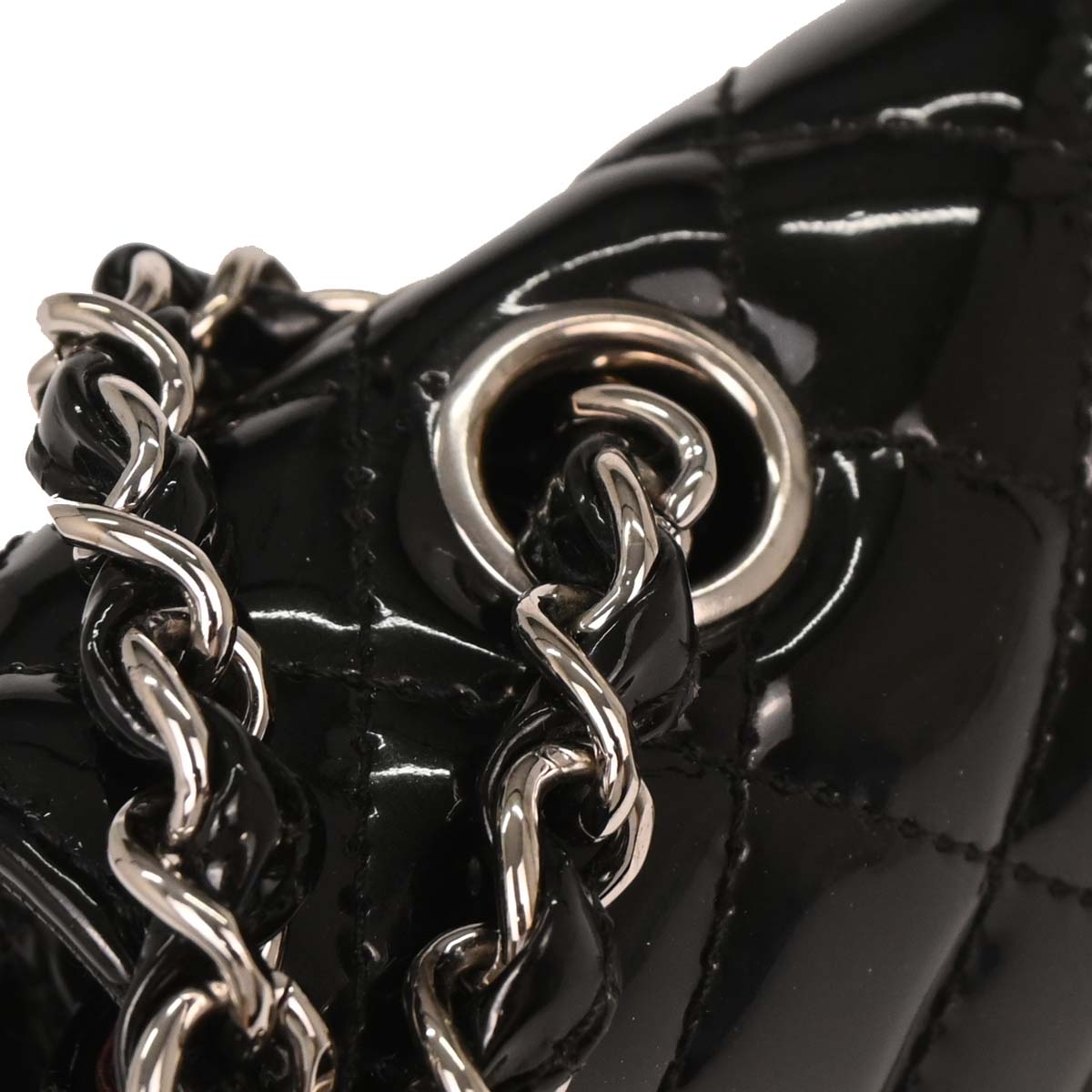 Chanel 2006-2008 Black Patent Leather Shoulder Bag