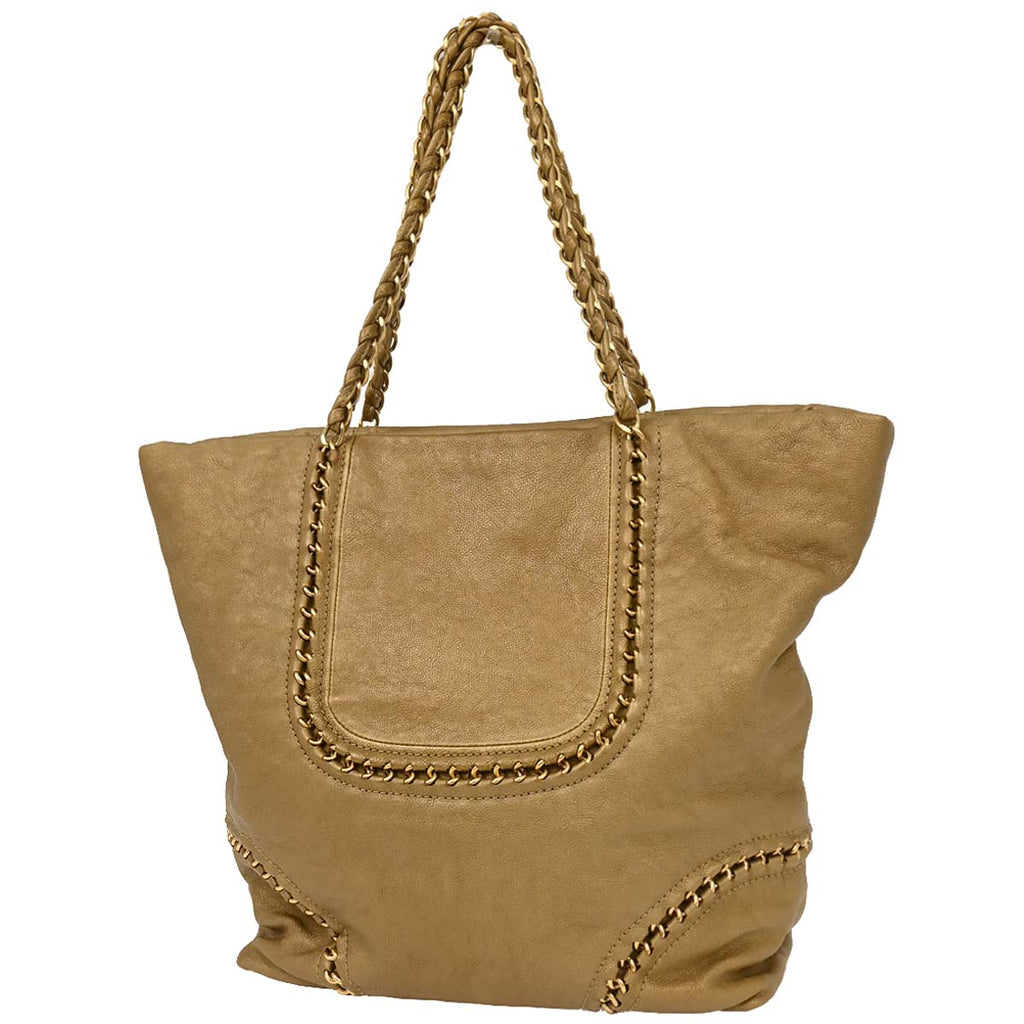 Chanel 2006-2008 Gold Calfskin Luxury Line Tote Bag