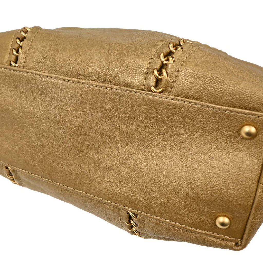 Chanel 2006-2008 Gold Calfskin Luxury Line Tote Bag