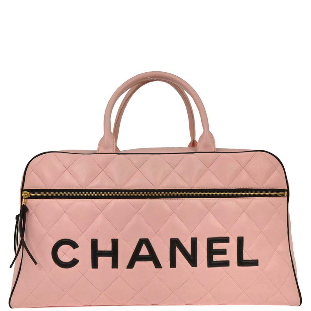 Chanel 1994-1996 Pink Calfskin Bowling Bag
