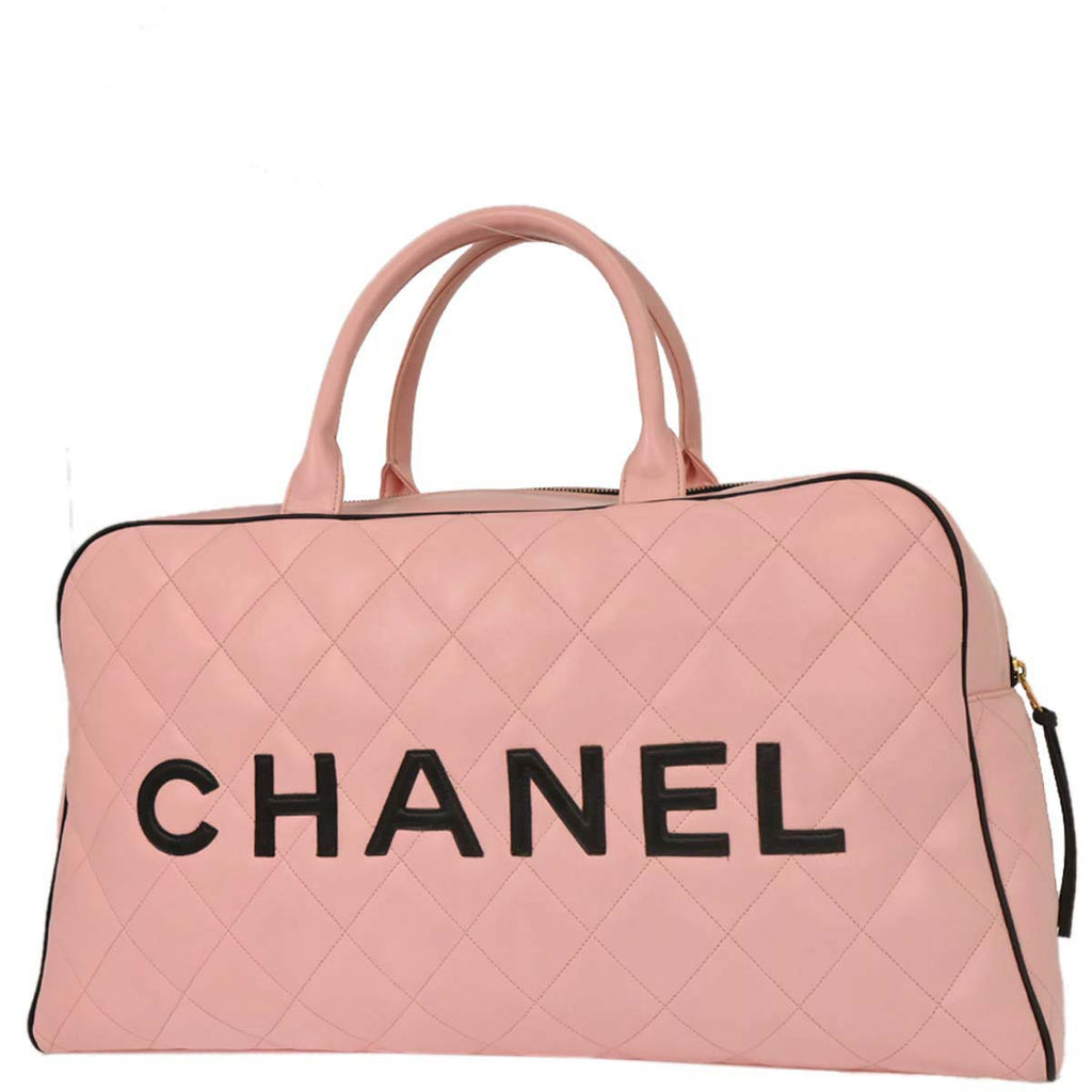 Chanel 1994-1996 Pink Calfskin Bowling Bag