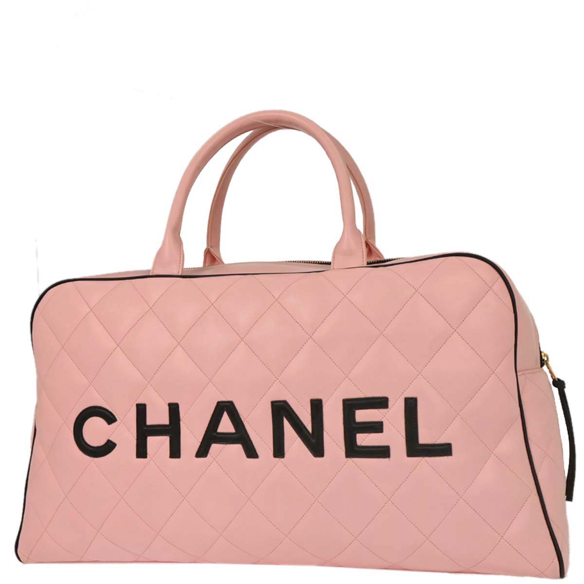 Chanel 1994-1996 Pink Calfskin Bowling Bag
