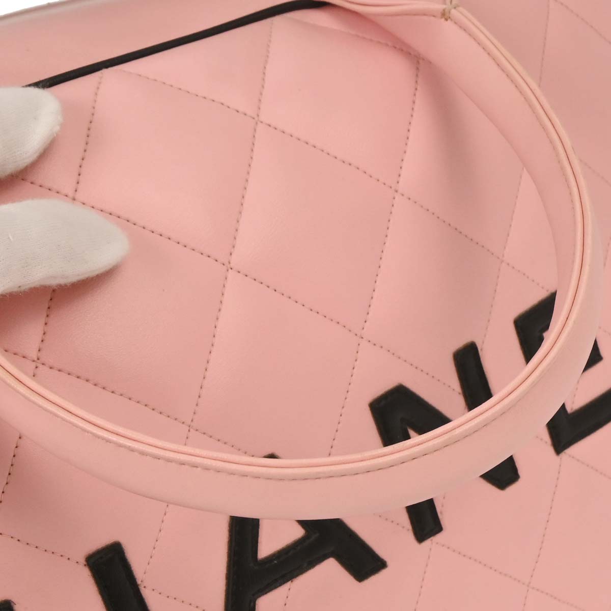 Chanel 1994-1996 Pink Calfskin Bowling Bag