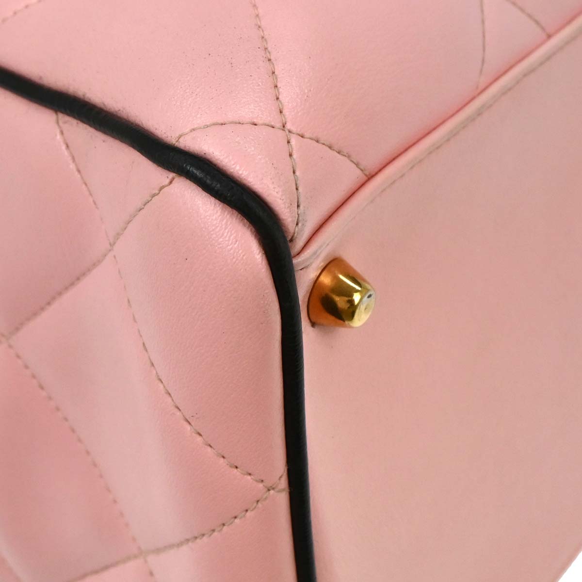 Chanel 1994-1996 Pink Calfskin Bowling Bag