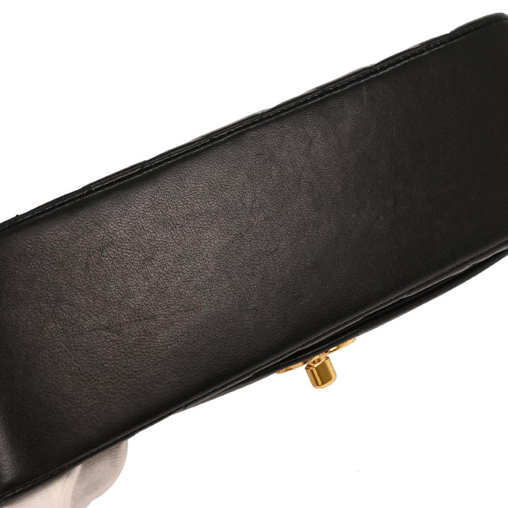 Chanel 1996-1997 Black Lambskin Small Diana Shoulder Bag