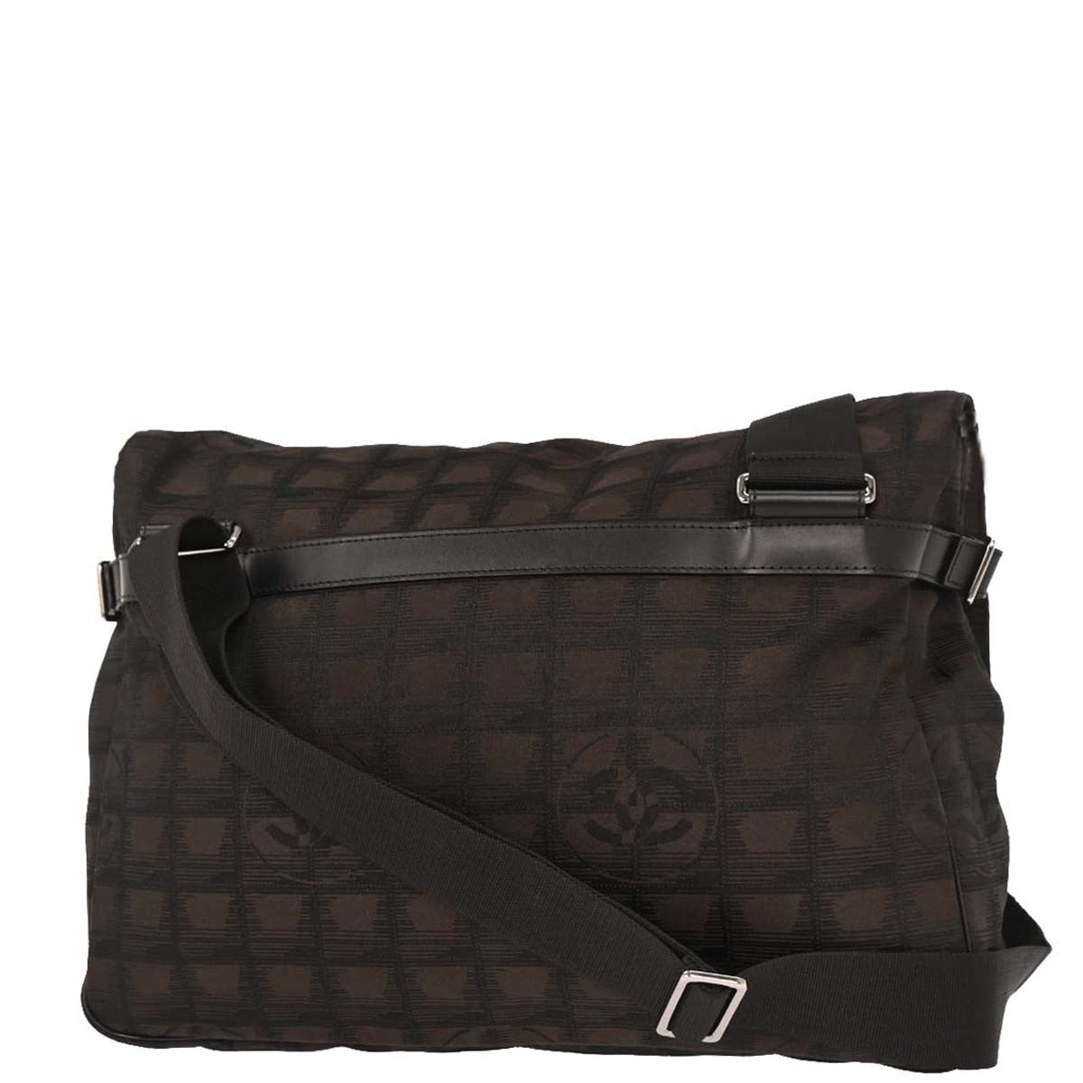 Chanel 2005-2006 Brown Jacquard Nylon New Travel Line Shoulder Bag