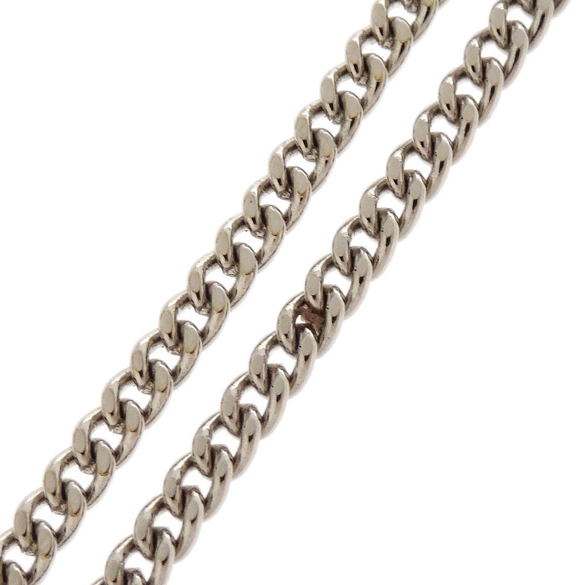 Chanel Necklace Pendant Rhinestone Silver 10V