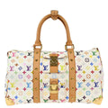 Louis Vuitton 2004 White Monogram Multicolor Keepall 45 Handbag M92641