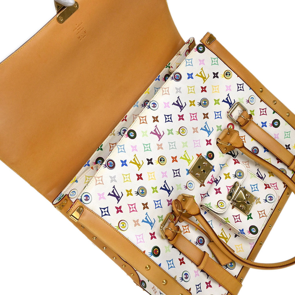 Louis Vuitton 2003 White Eye Love Monogram Sac Gigantic Handbag M92057