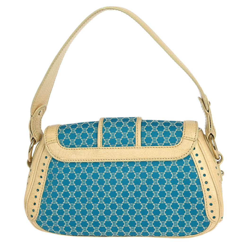 Celine * Blue Canvas Macadam Handbag