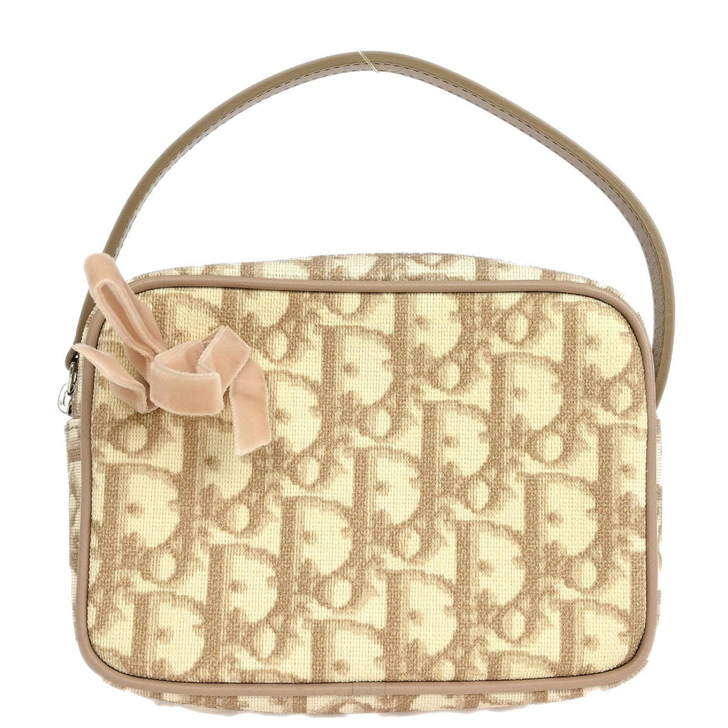 Christian Dior 2005 Ivory PVC Trotter Pouch Handbag