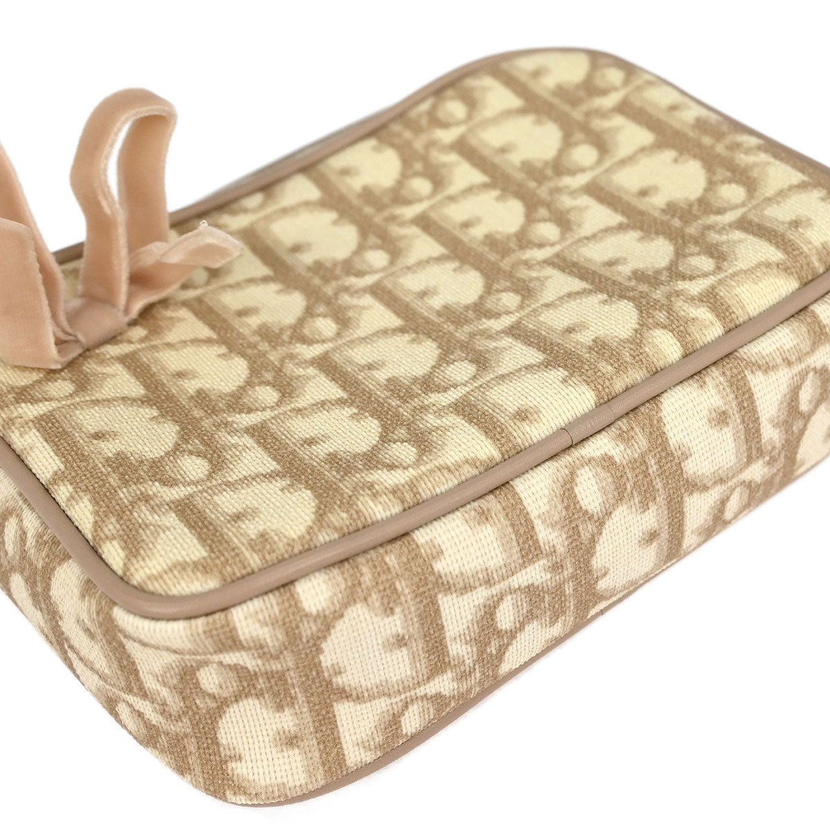 Christian Dior 2005 Ivory PVC Trotter Pouch Handbag