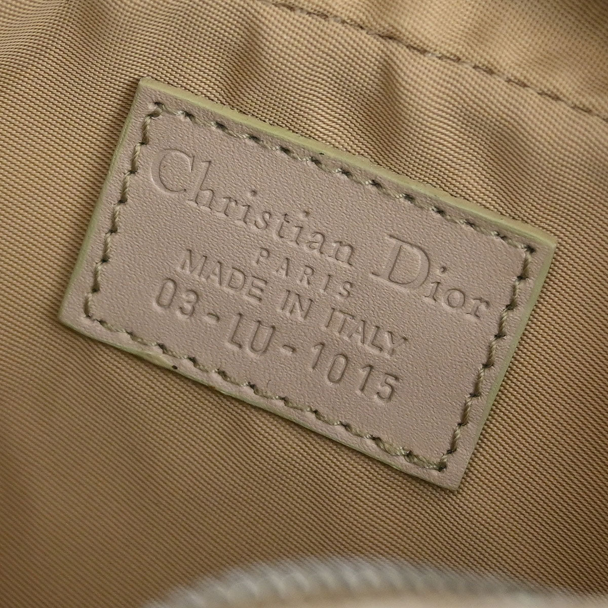 Christian Dior 2005 Ivory PVC Trotter Pouch Handbag