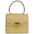 Celine * Beige Ostrich Handbag