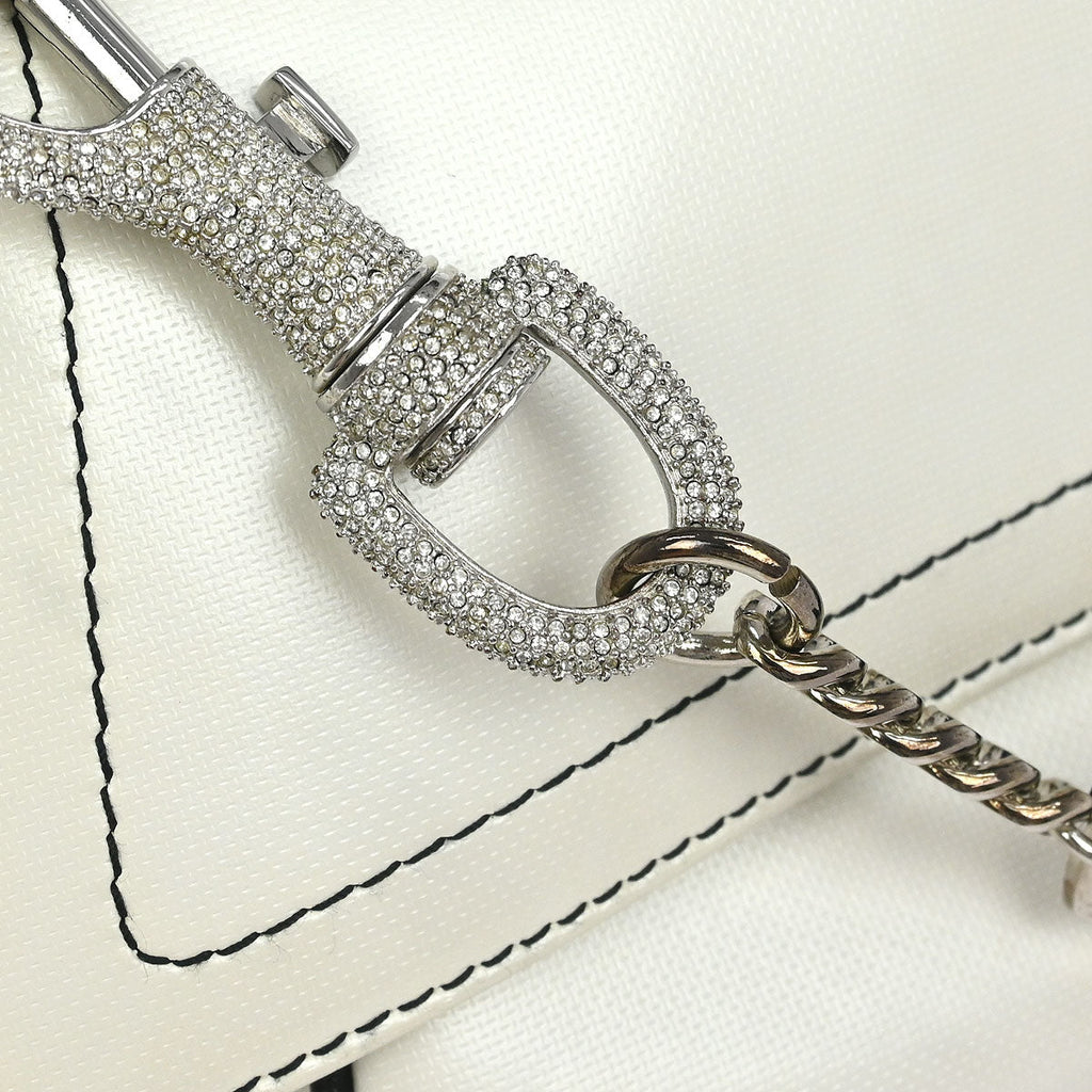Christian Dior 2003 White Black Hardcore Shoulder Bag