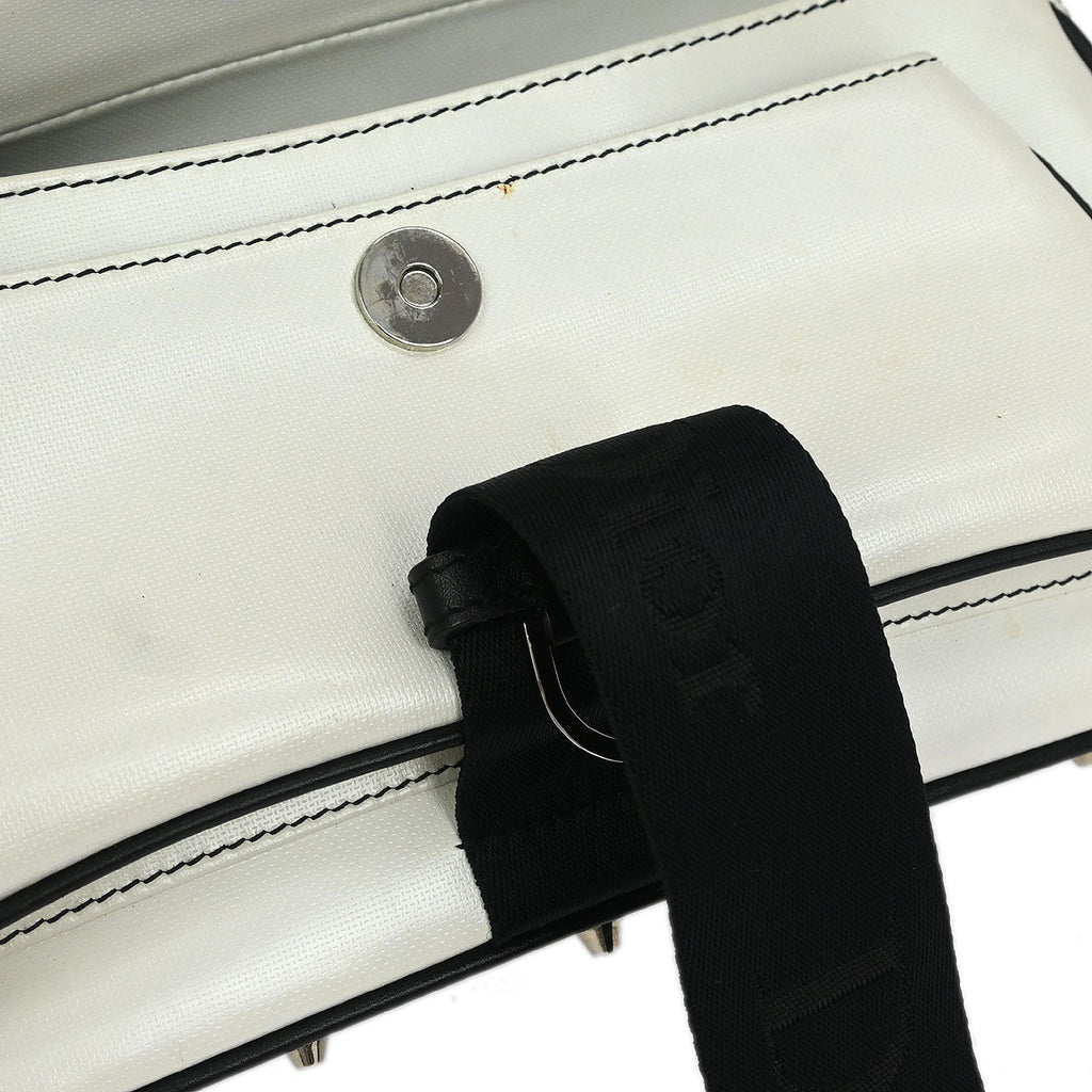 Christian Dior 2003 White Black Hardcore Shoulder Bag