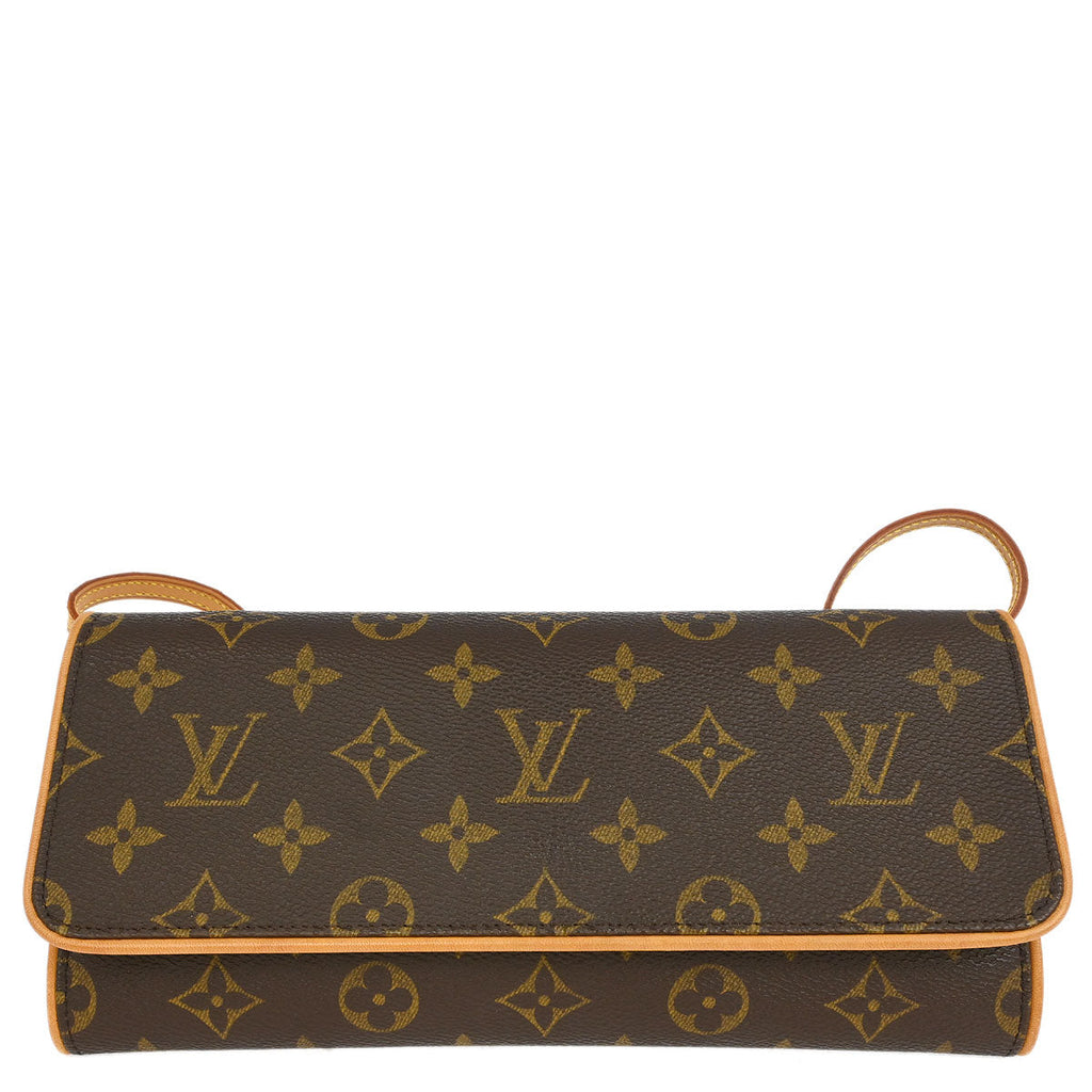 Louis Vuitton 2001 Monogram Pochette Twin GM Crossbody Bag M51852