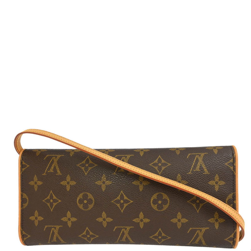 Louis Vuitton 2001 Monogram Pochette Twin GM Crossbody Bag M51852