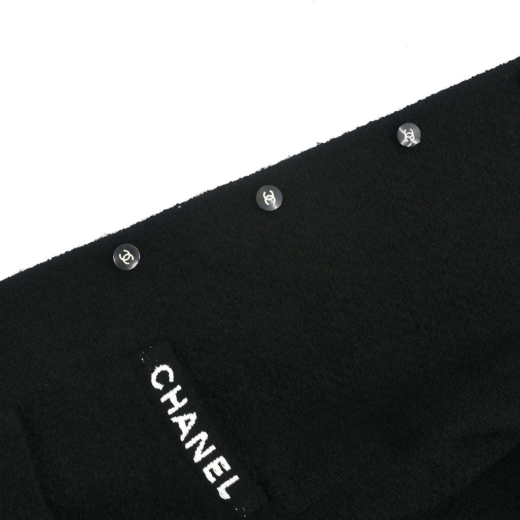 Chanel 1995 Single Breasted Collarless Jacket Black #40