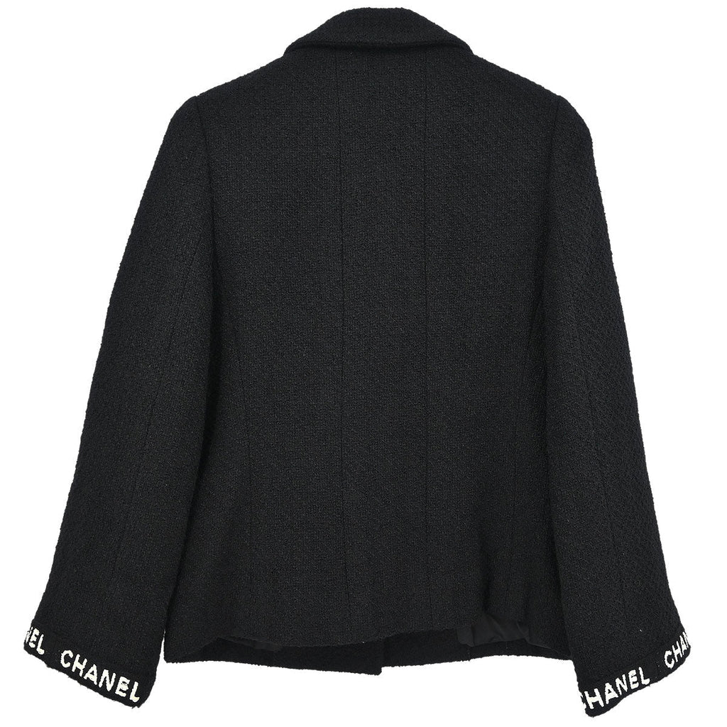 Chanel 1995 Single Breasted Jacket Black #38