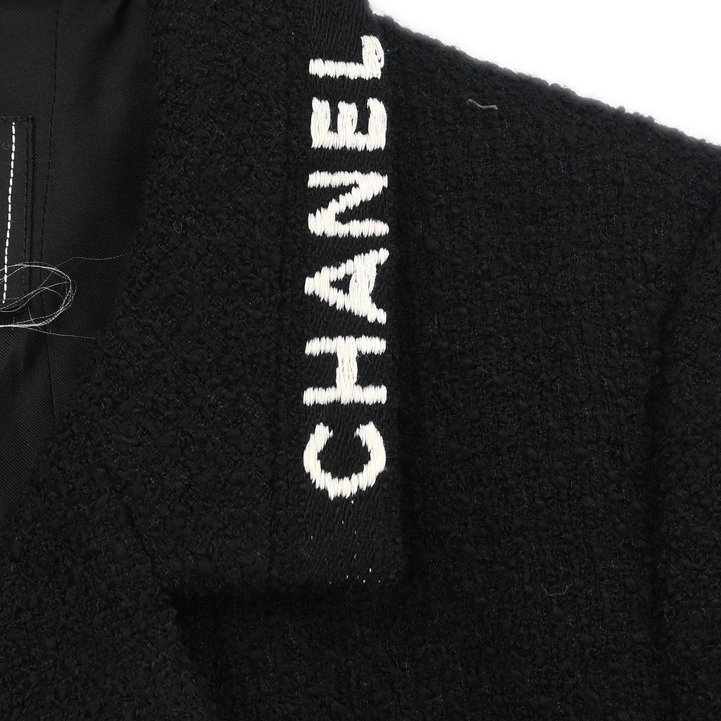 Chanel 1995 Single Breasted Jacket Black #38