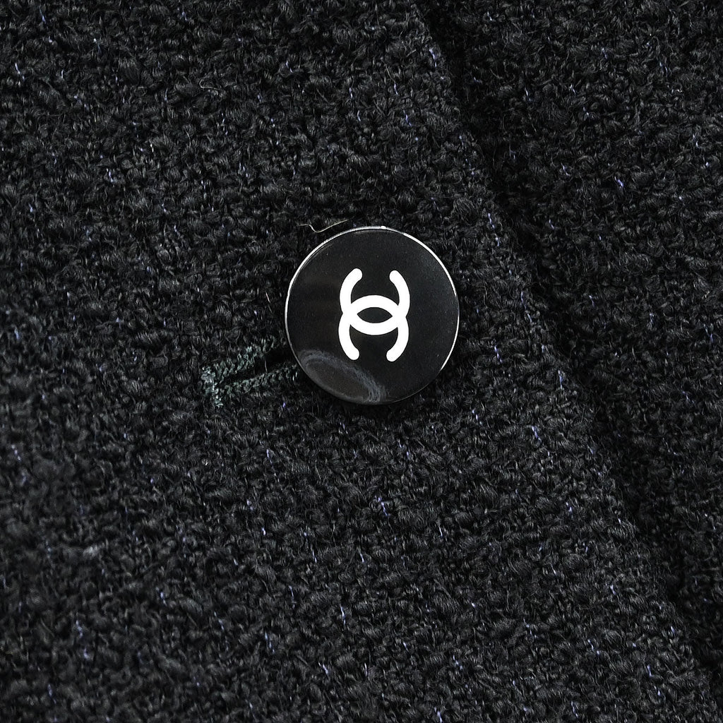 Chanel 1995 Single Breasted Jacket Black #38