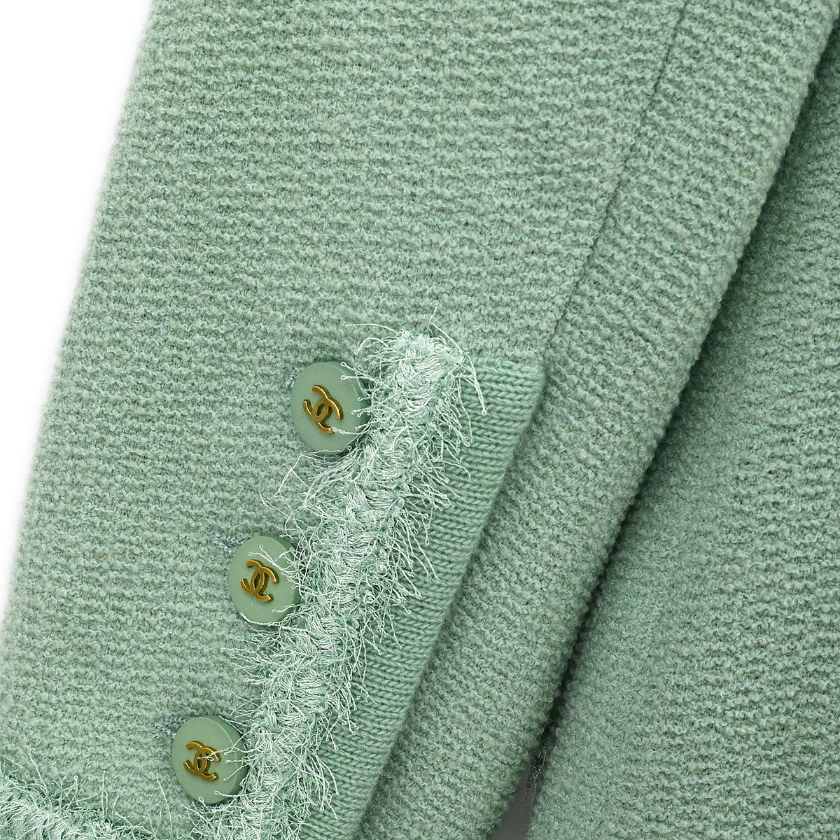 Chanel 1994  Setup Suit Jacket Skirt Mint Green #40
