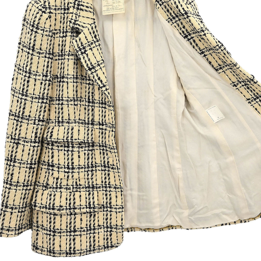 Chanel 1995 Single Breasted Jacket Ivory #42