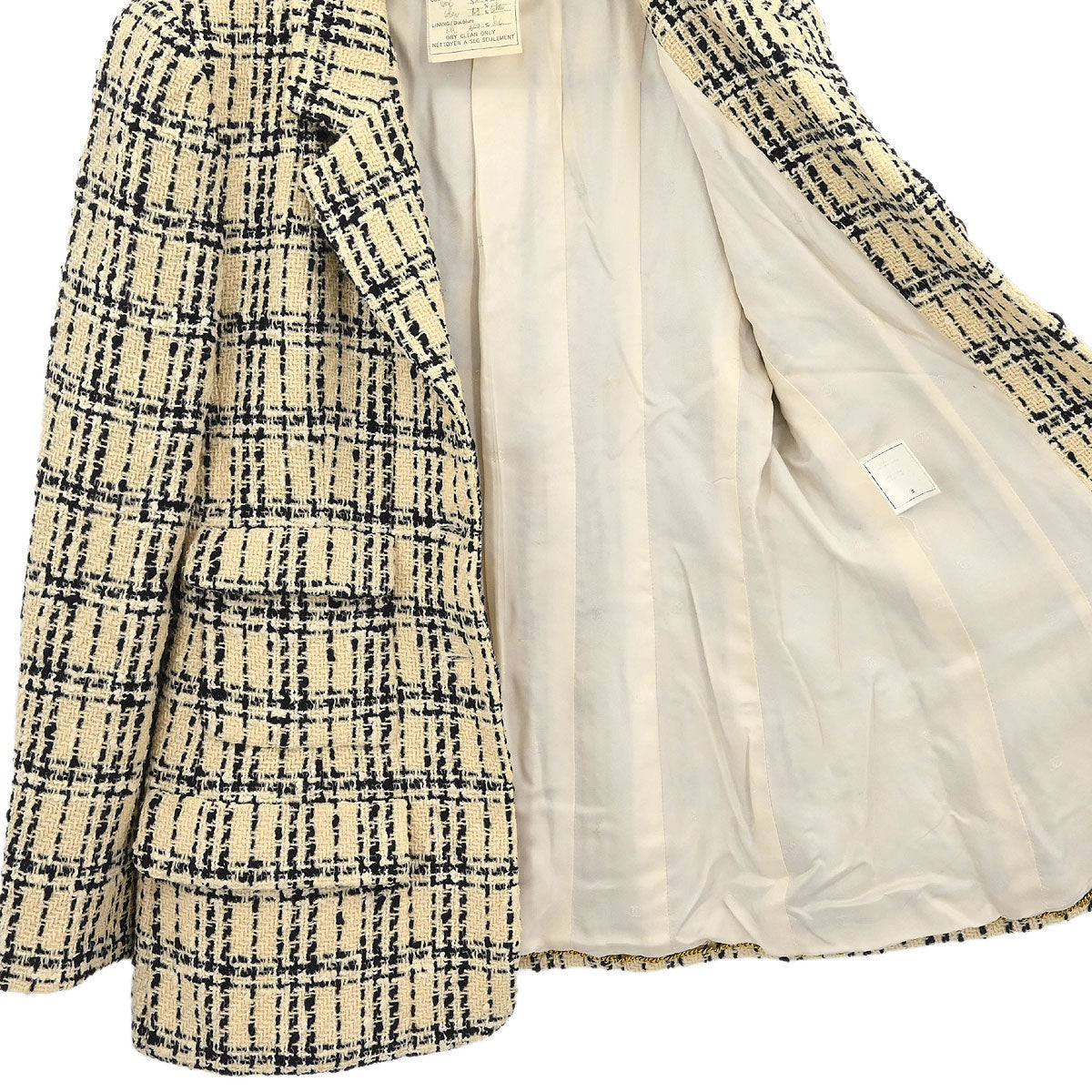 Chanel 1995 Single Breasted Jacket Ivory #42