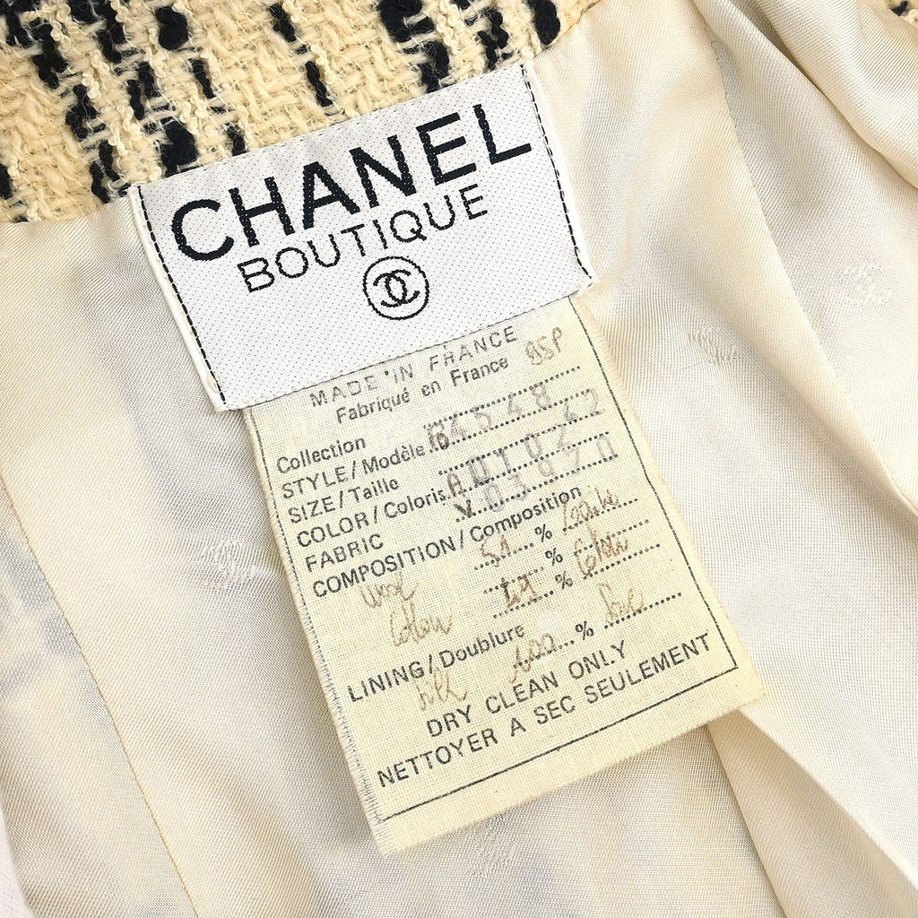 Chanel 1995 Single Breasted Jacket Ivory #42