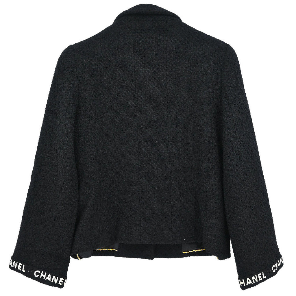 Chanel 1995 Single Breasted Jacket Black #38