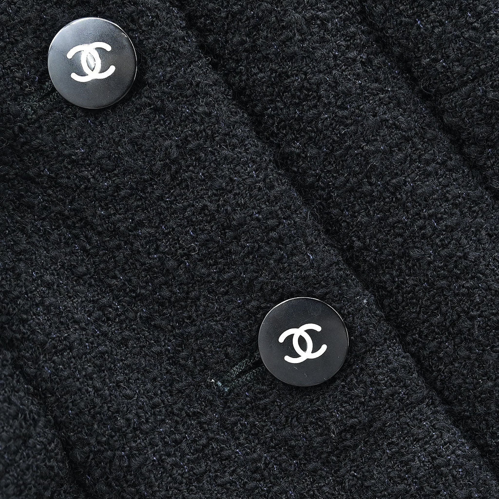 Chanel 1995 Single Breasted Jacket Black #38