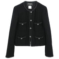 Chanel 2008 Single Breasted Jacket Black #38