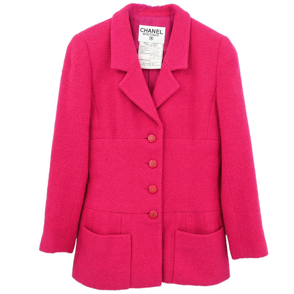 Chanel 1995 Single Breasted Jacket Pink #36