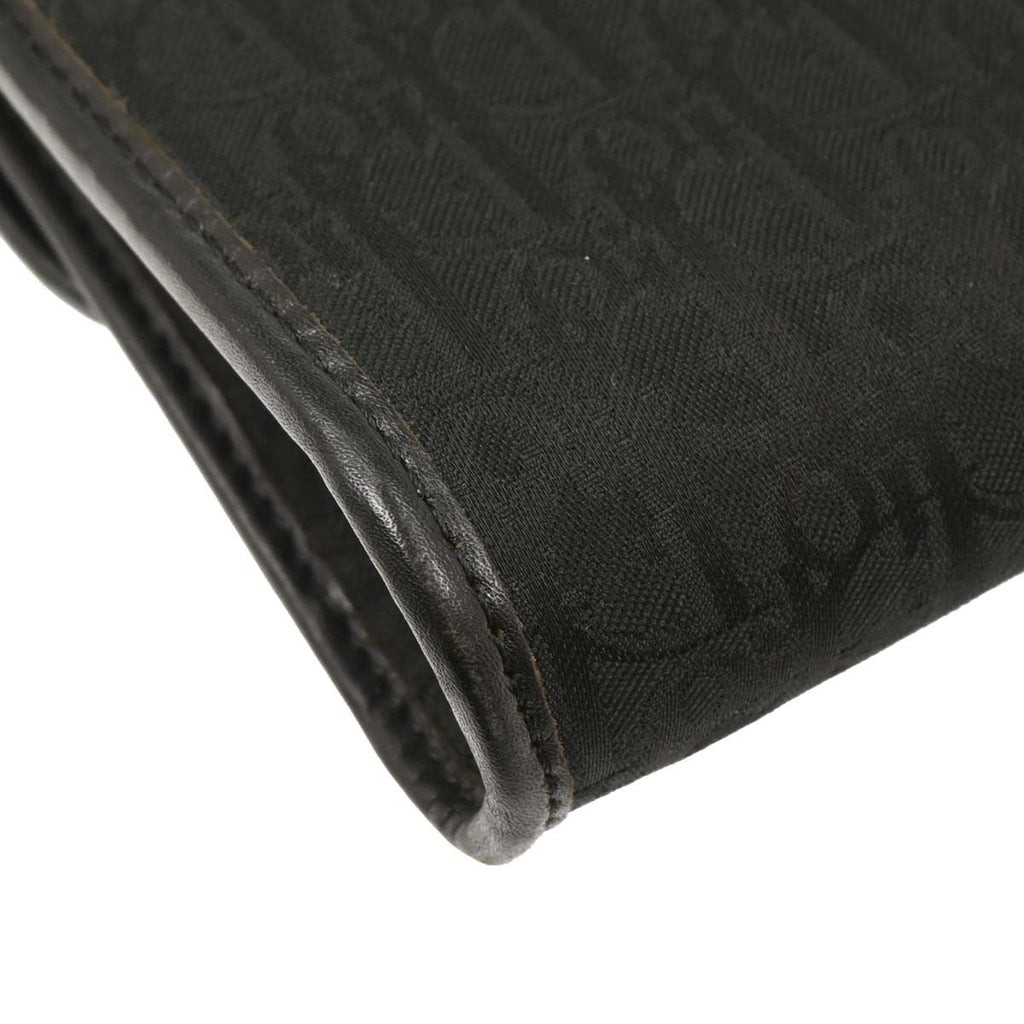 Christian Dior Black Canvas Trotter Shoulder Bag