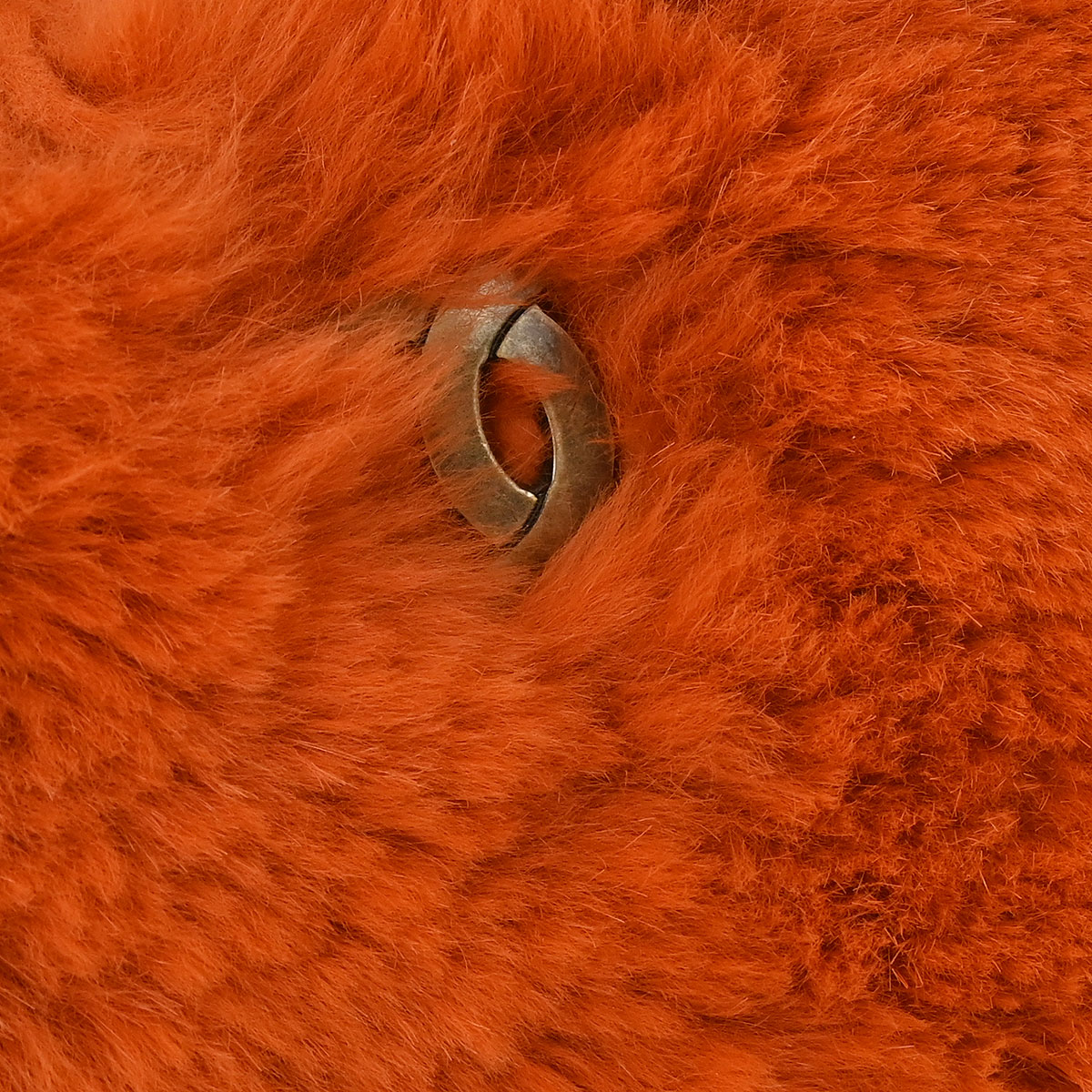 Chanel * Orange Rabbit Fur Tote Chain Handbag