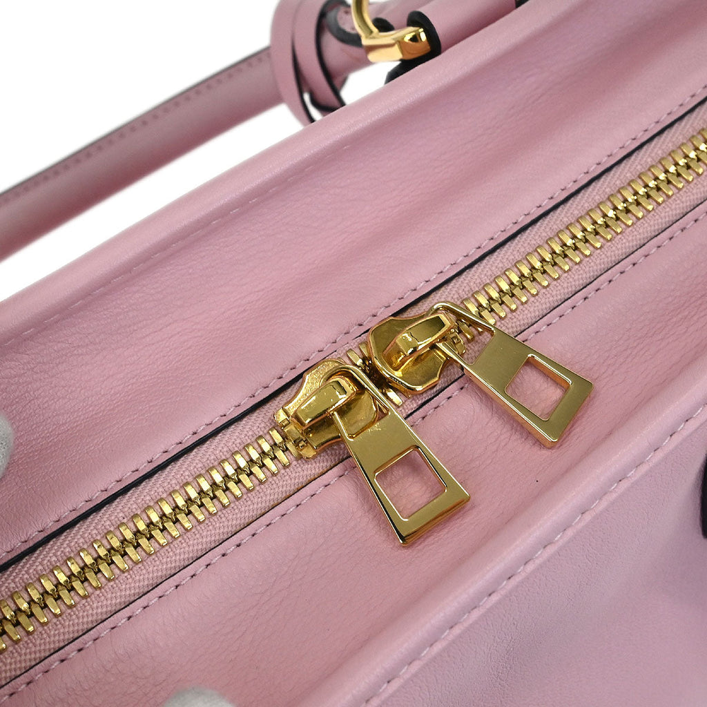 Loewe Pink Leather Amazona 28 2way Shoulder Handbag
