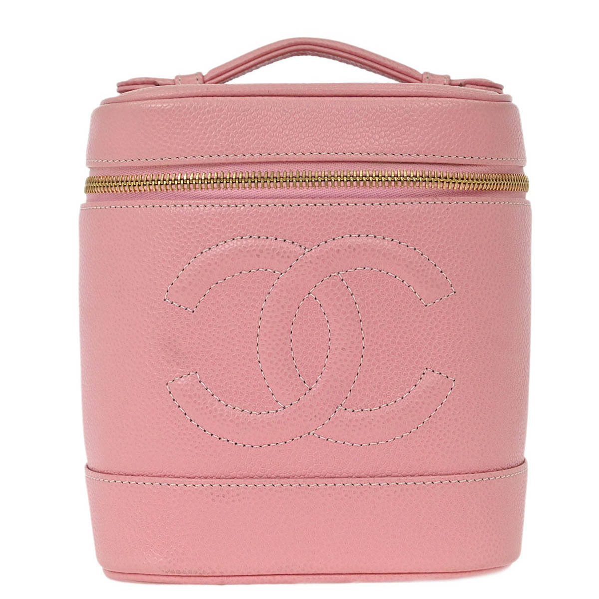 Chanel 2005-2006 Pink Calfskin Timeless Vanity Handbag