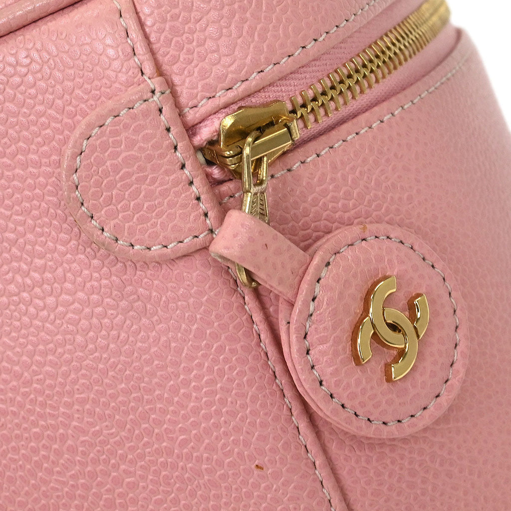 Chanel 2005-2006 Pink Calfskin Timeless Vanity Handbag