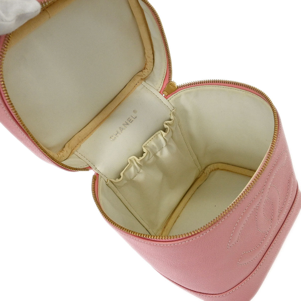 Chanel 2005-2006 Pink Calfskin Timeless Vanity Handbag