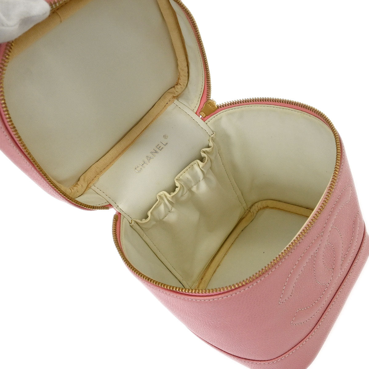 Chanel 2005-2006 Pink Calfskin Timeless Vanity Handbag