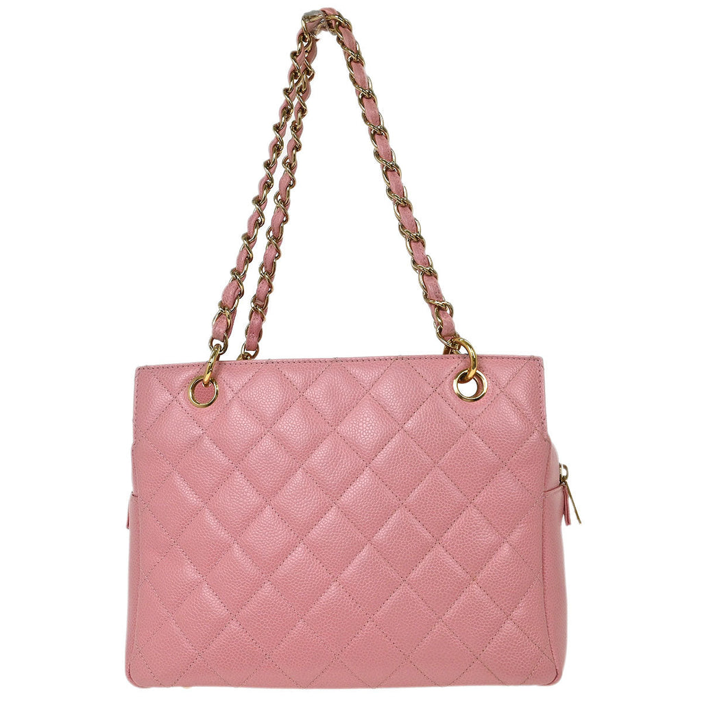 Chanel 2003-2004 Pink Caviar Petite Timeless Tote PTT Chain Handbag