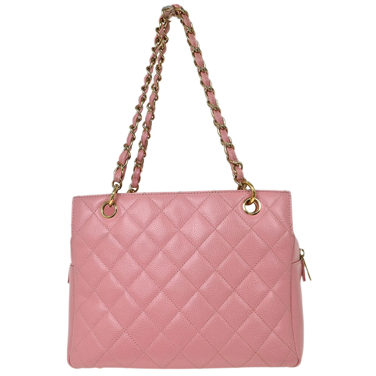 Chanel 2003-2004 Pink Caviar Petite Timeless Tote PTT Chain Handbag