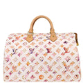 Louis Vuitton White Monogram Watercolor Speedy 35 Handbag M95752